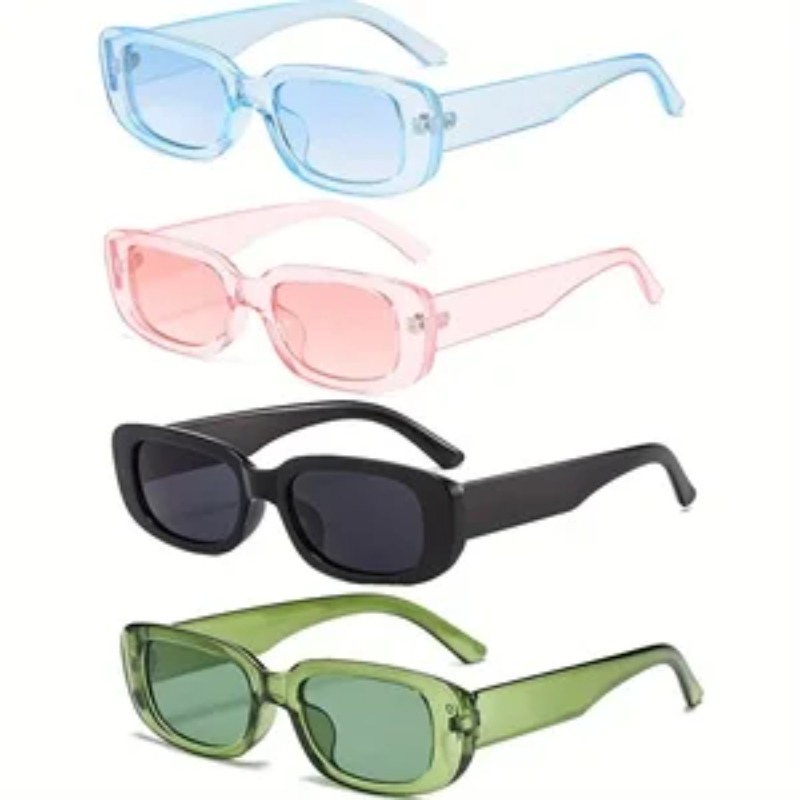 Vintage Fashion Enthusiasts - 1/4pcs New Small Square Sunglasses Women