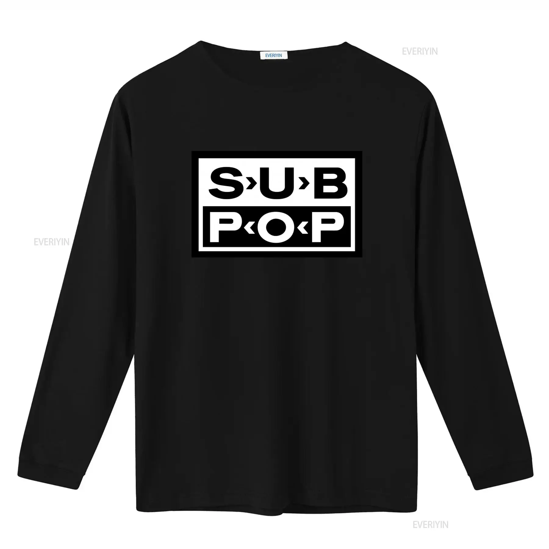 Sub Pop Logo T Shirt Black wit - огляд і ціна Vintage Fashion Jersey