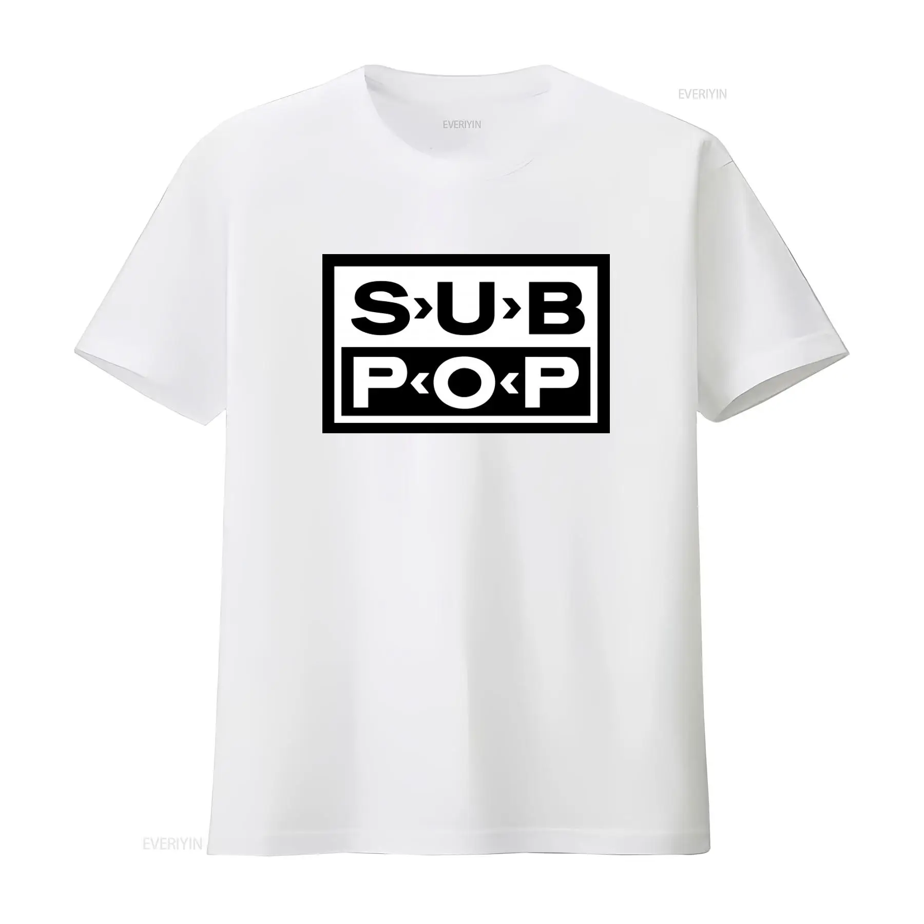 Sub Pop Logo T Shirt Black wit - огляд і ціна Vintage Fashion Jersey