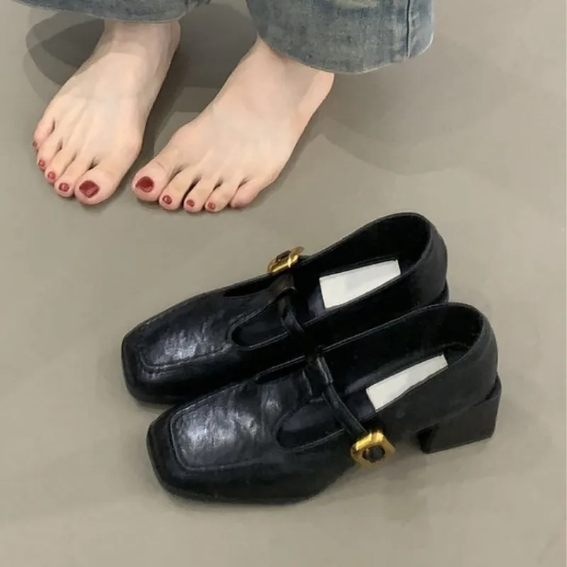 Women Square Toe T-Strap Mary  - огляд і ціна Vintage Fashion Dresses