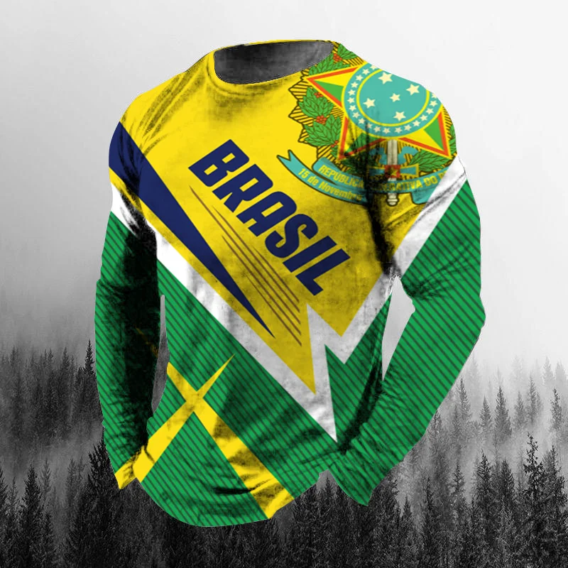 Vintage Brazilian Flag 3D Prin - огляд і ціна Vintage Outdoor Fashion