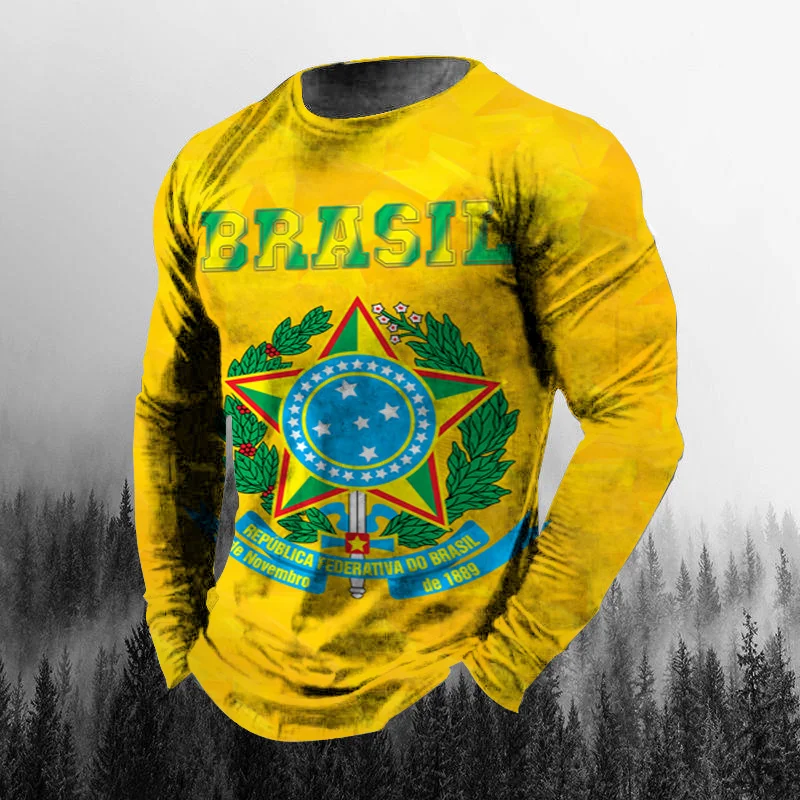 Vintage Brazilian Flag 3D Prin - огляд і ціна Vintage Outdoor Fashion